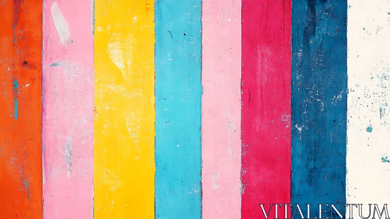 Sunstrip carnival stripes in weathered candy colors parade.