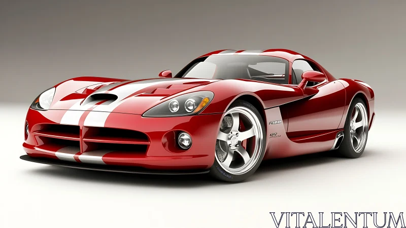 Scarlet supercar prowls the studio floor in polished armor