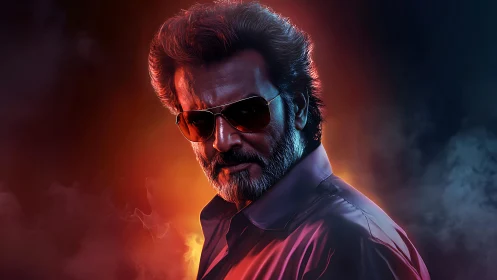 Stormlit shades carve a rebel silhouette from roaring color