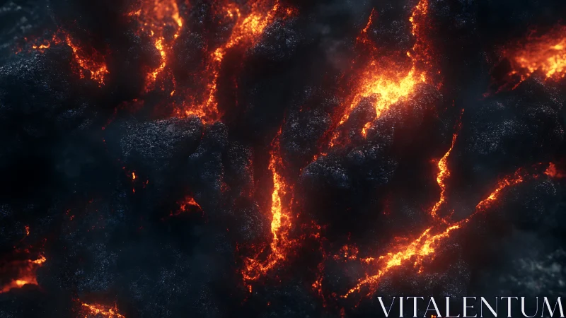 Molten Pathways: Fractal Fire Meets Cosmic Shadows.