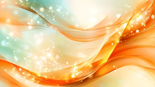 Sunlit flowing ribbons with luminous abstract sparkles.