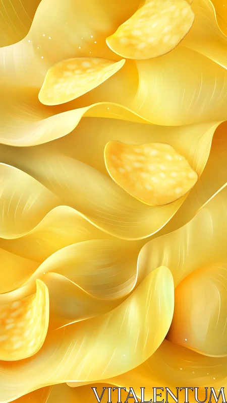Golden snack waves drift in a dreamy swirl of crisp delight