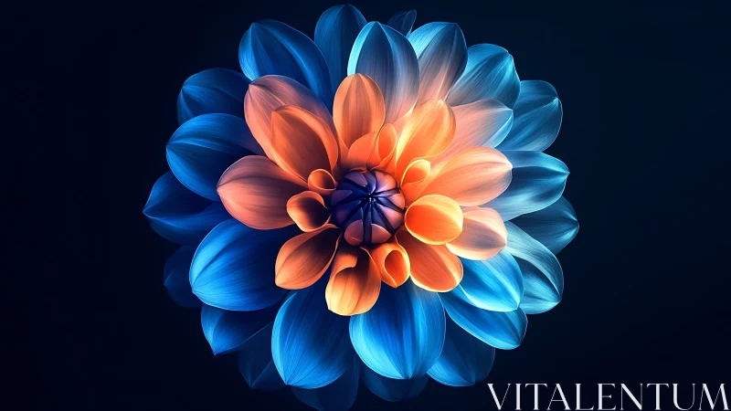Luminous Dahlia: Radial Color Gradient Geometry.