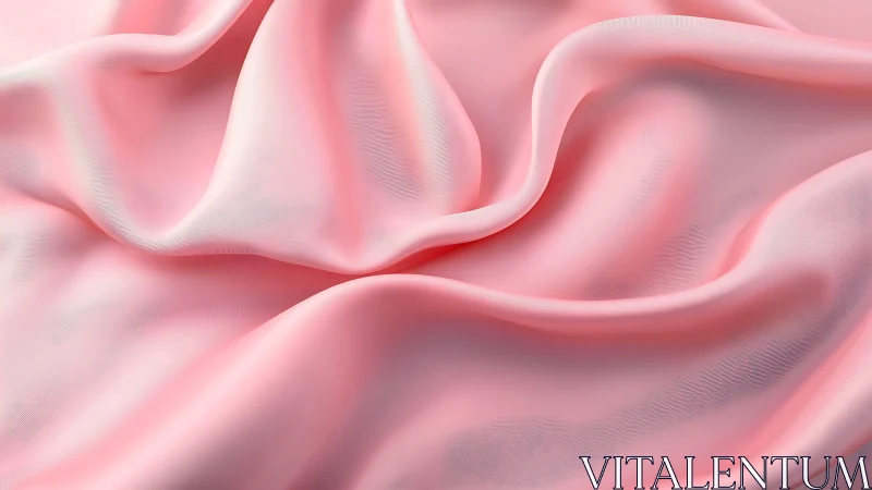 Pink synthetic textile surface with soft irregular folds.