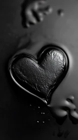 Glossy Void: Where Emotion Pools in Darkness.