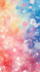 Soft pastel bokeh clouds drift through a dreamy color haze