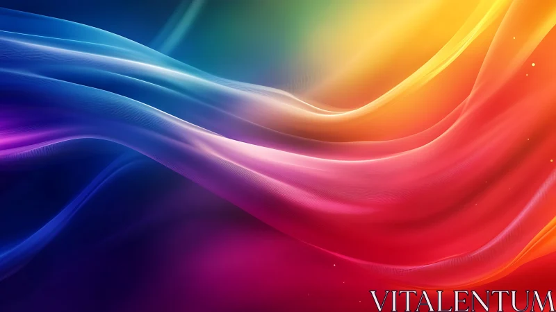 Multicolor spectral light waves form translucent flowing gradients