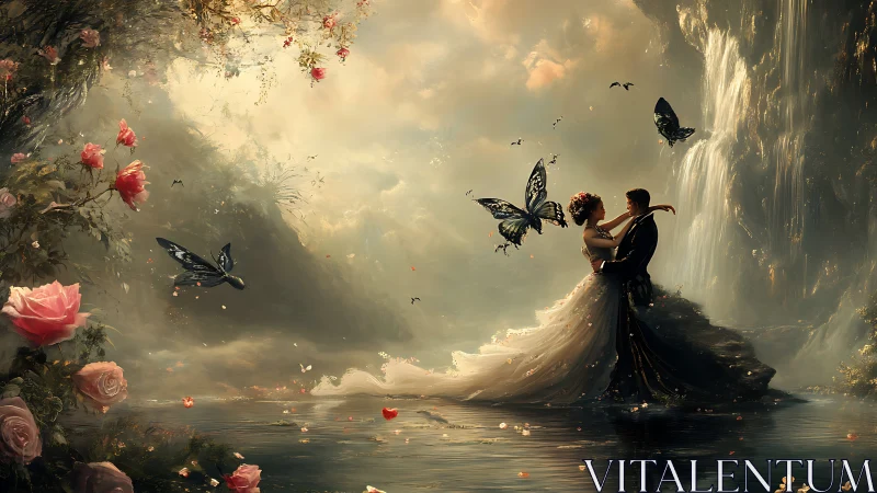Romance Takes Flight: Butterflies and Waterfalls.
