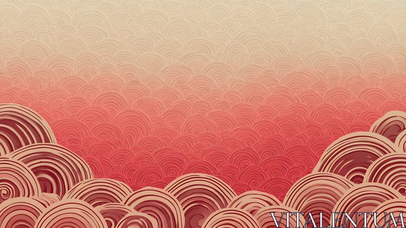 Layered radial waveforms forming gradient cloud topology.