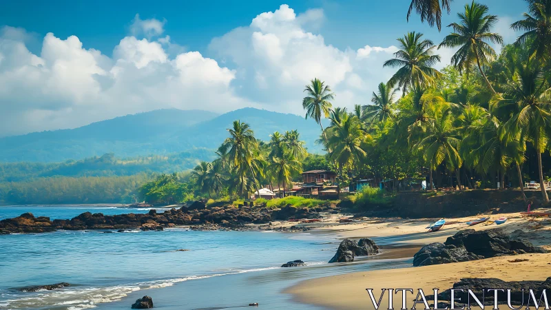 Tropica's Gilded Shore: Where Mountains Whisper to Palms.