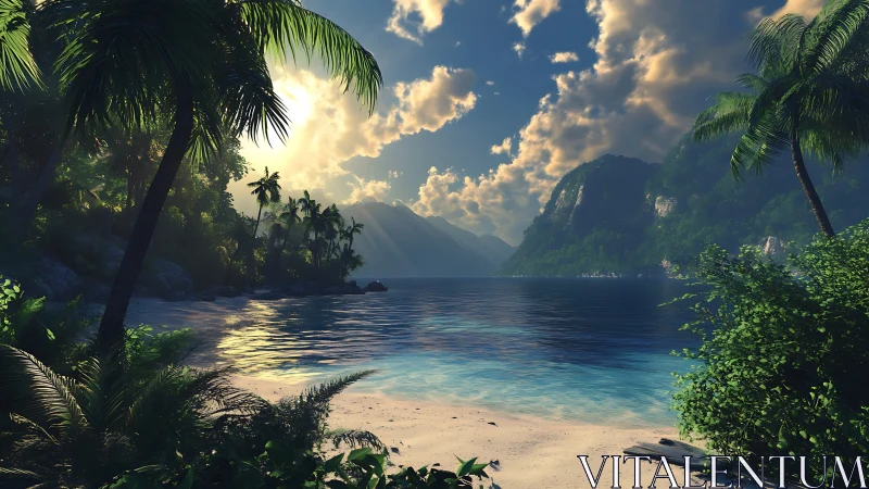 Emerald Lagoon Dreams: Where Mountains Kiss Azure Waters.