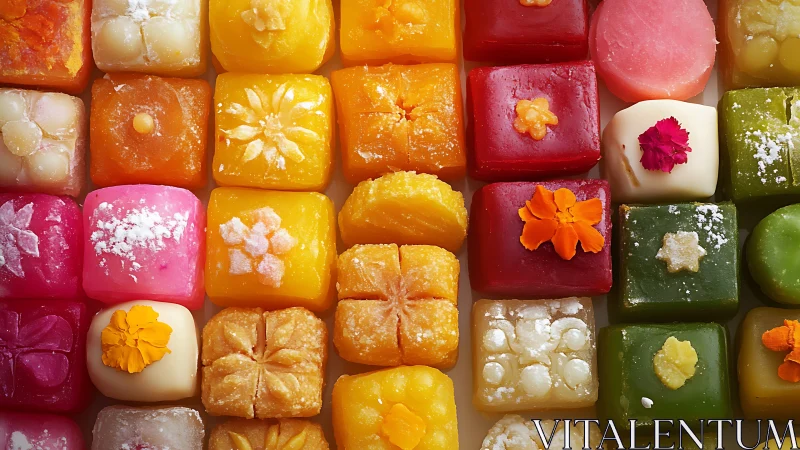 Jewel-Toned Confections: Edible Gems Arranged in Sweet Chromatic Harmony