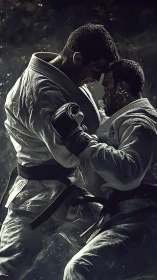 Martial artists clash in close-quarters gi grappling duel