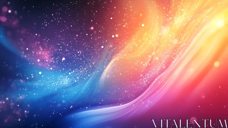 Digital painting of luminous nebula waves and starfield gradients.