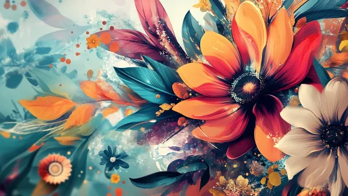 Blooming Watercolor Dreams of Vibrant Florals.