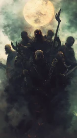 Demonic metal band rises under burning full moon shroud