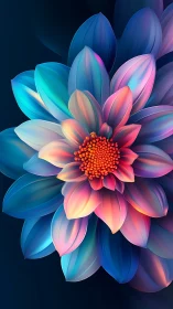 Luminous gradient bloom suspended in twilight reverie.