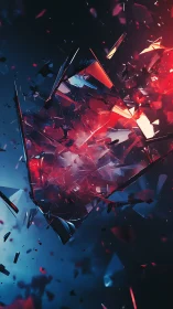 Shattered neon prism swirling through glowing night sky.