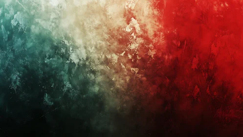 Abstract textured gradient with teal, beige, and red color blend.