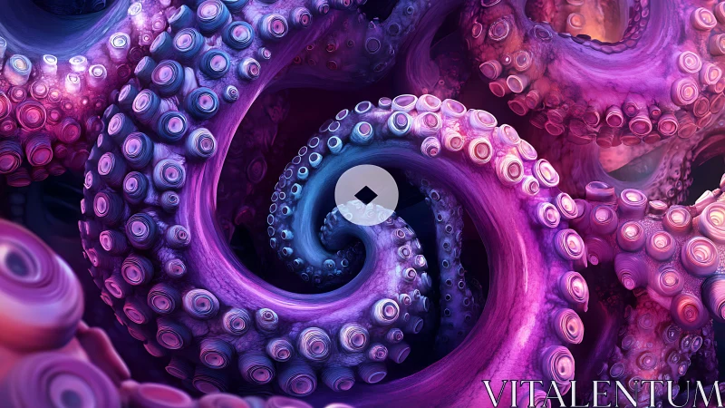 Swirling neon tentacles invite you into a playful deep sea dream.