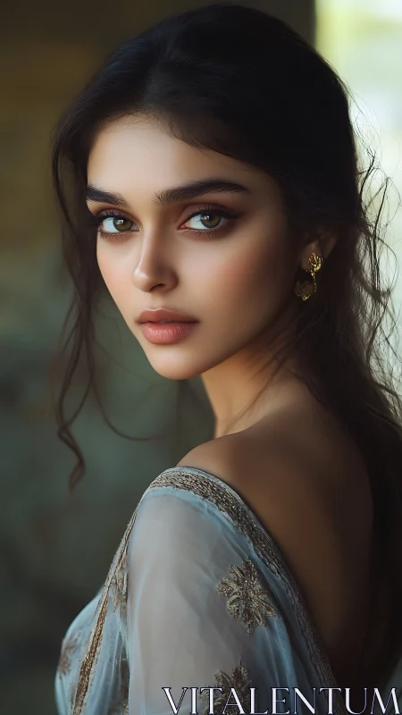 Softly lit portrait celebrates timeless graceful elegance