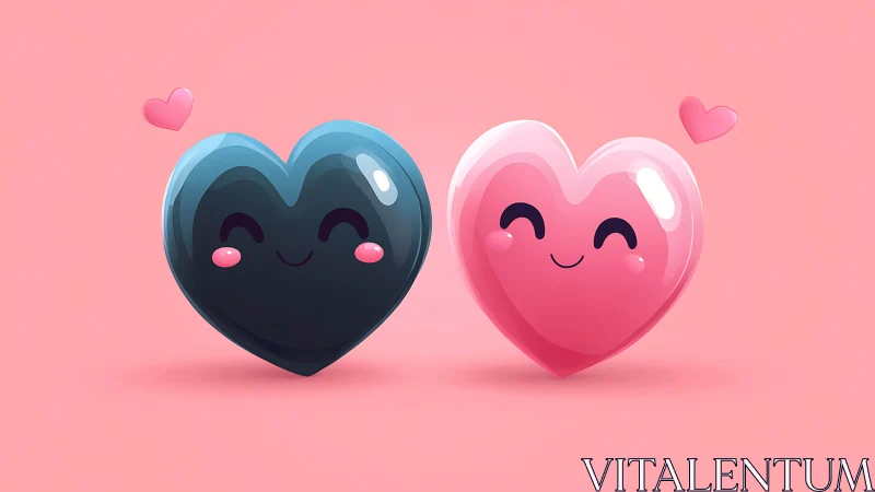 Two Joyful Hearts Dancing in Love: A Sweet Romantic Moment.