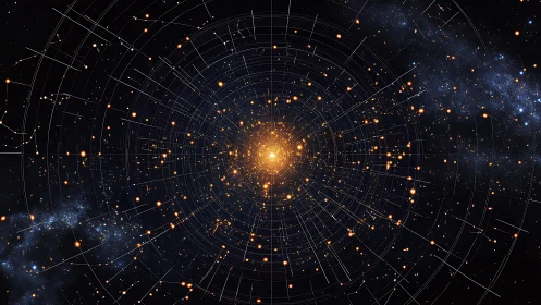 Stellar data vortex forms radiant galactic convergence core.