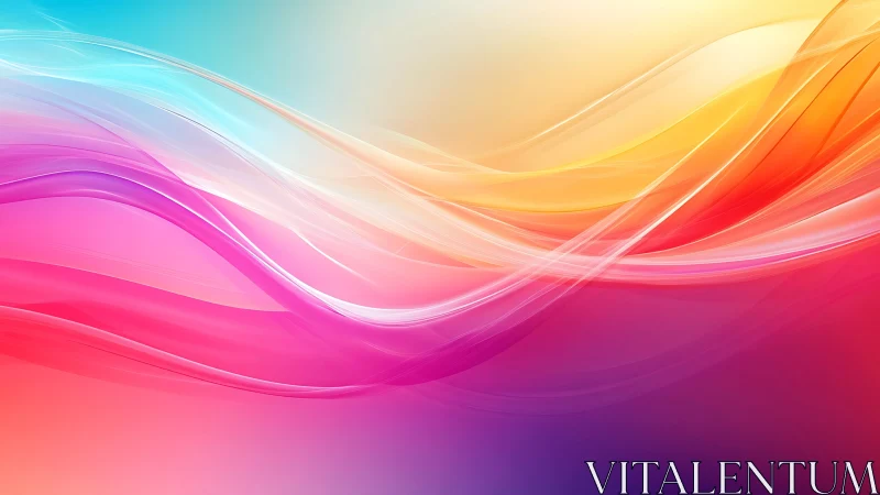 Color gradients form layered translucent wave structures