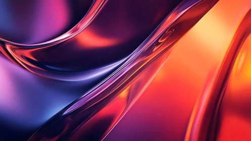 Liquid neon waves flow across a vibrant abstract horizon