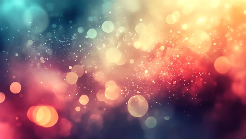 Vibrant bokeh abstract background in soft gradient colors.