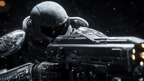 Frostbitten space marine aiming a thunderous plasma cannon.