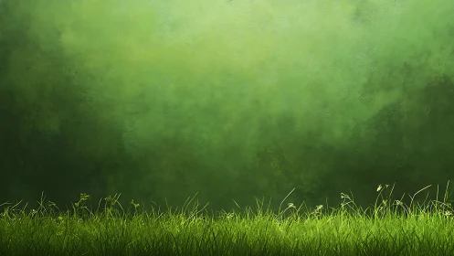 Sunlit grass border against soft green textured backdrop.