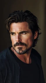 Directional portrait lighting on contemplative male subject.