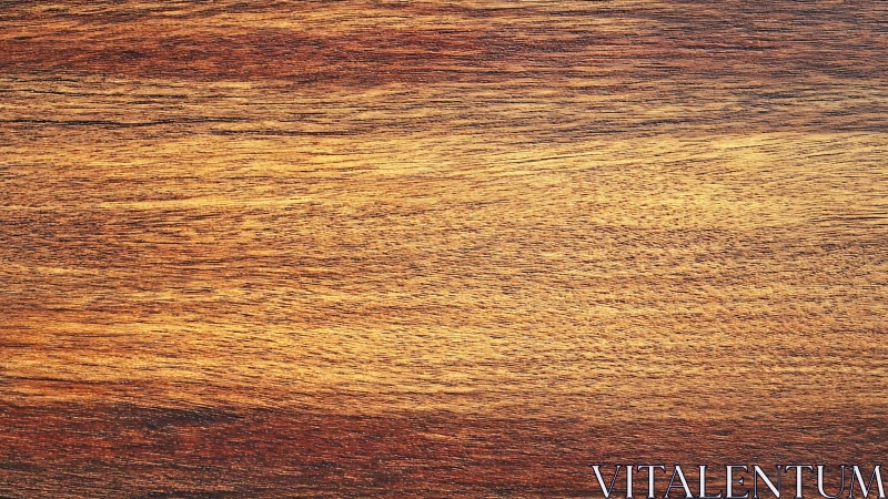 Warm polished wood surface shows fine horizontal grain