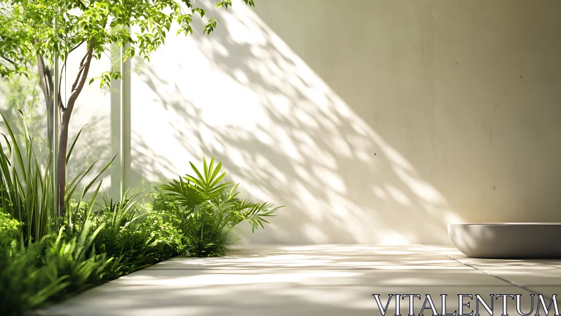Sunlight choreographs its daily dance through botanical serenity