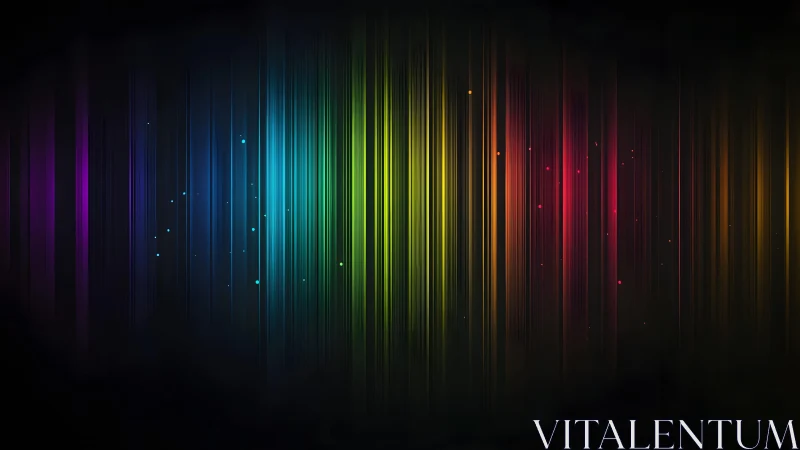 Vibrant vertical light spectrum on dark background, digital abstract art.