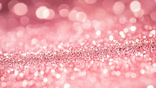 Soft pink glitter lights up a dreamy, sparkling moment.