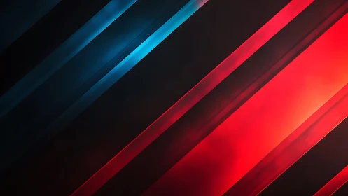 Abstract diagonal lines in blue and red with modern digital style.