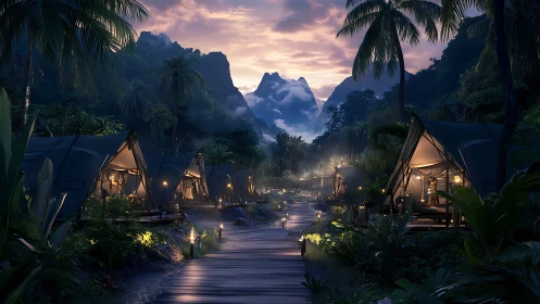 Glowing Tents Welcome You to a Mystical Mountain Valley
