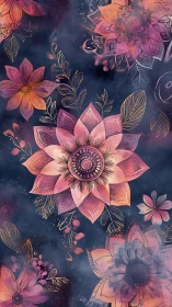Celestial Bloom: Where Mandala Magic Meets Twilight Dreams.