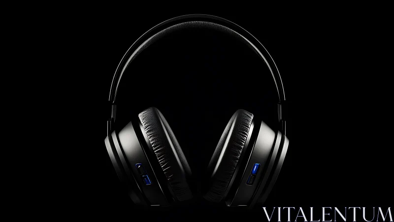 Premium wireless headphones rendered with professional studio lighting.