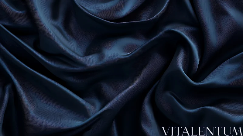 Deep Blue Silk Waves and Luxurious Folds.