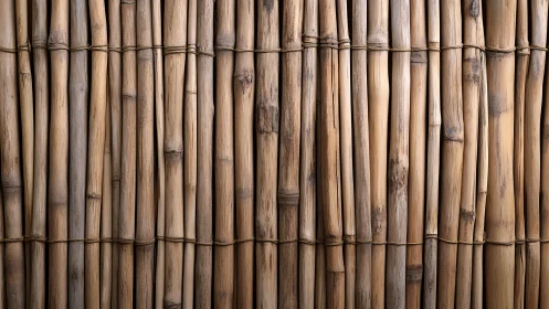 Vertical bamboo cane wall pattern with natural color variations.