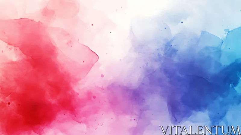 Blushing reds courting cool blues in drifting watercolor clouds.