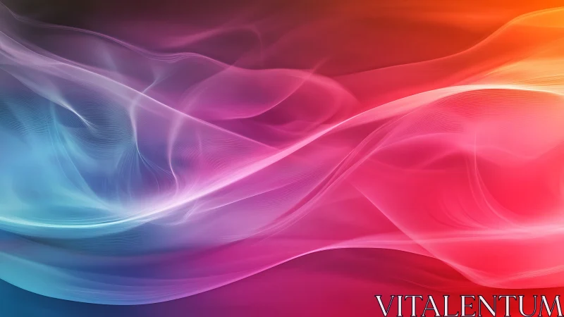 Colored light gradients form layered translucent wave structures