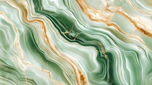 Emerald tides carve molten gold rivers through liquid stone