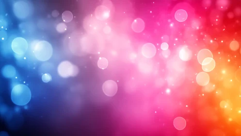 Bokeh gradient field with luminous circular overlays design.