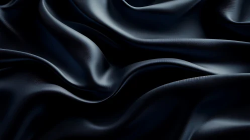 Dark folded satin fabric with smooth reflective surface.