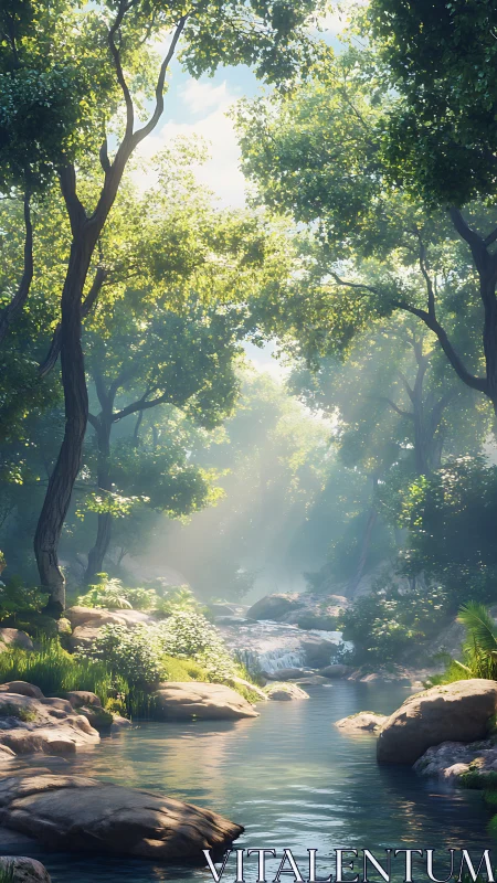 Emerald Cathedral: Where Sunlight Conducts a Symphony Through Forest Halls