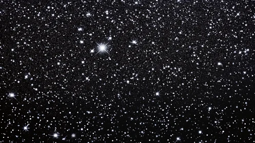 Photorealistic stellar field with dense celestial point matrix.